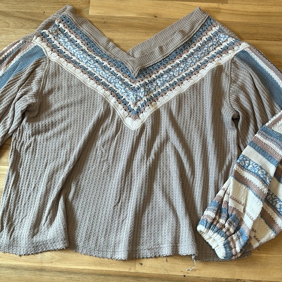 FREE PEOPLE ⭐️Copenhagen Pebble combo thermal top - Picture 8 of 9